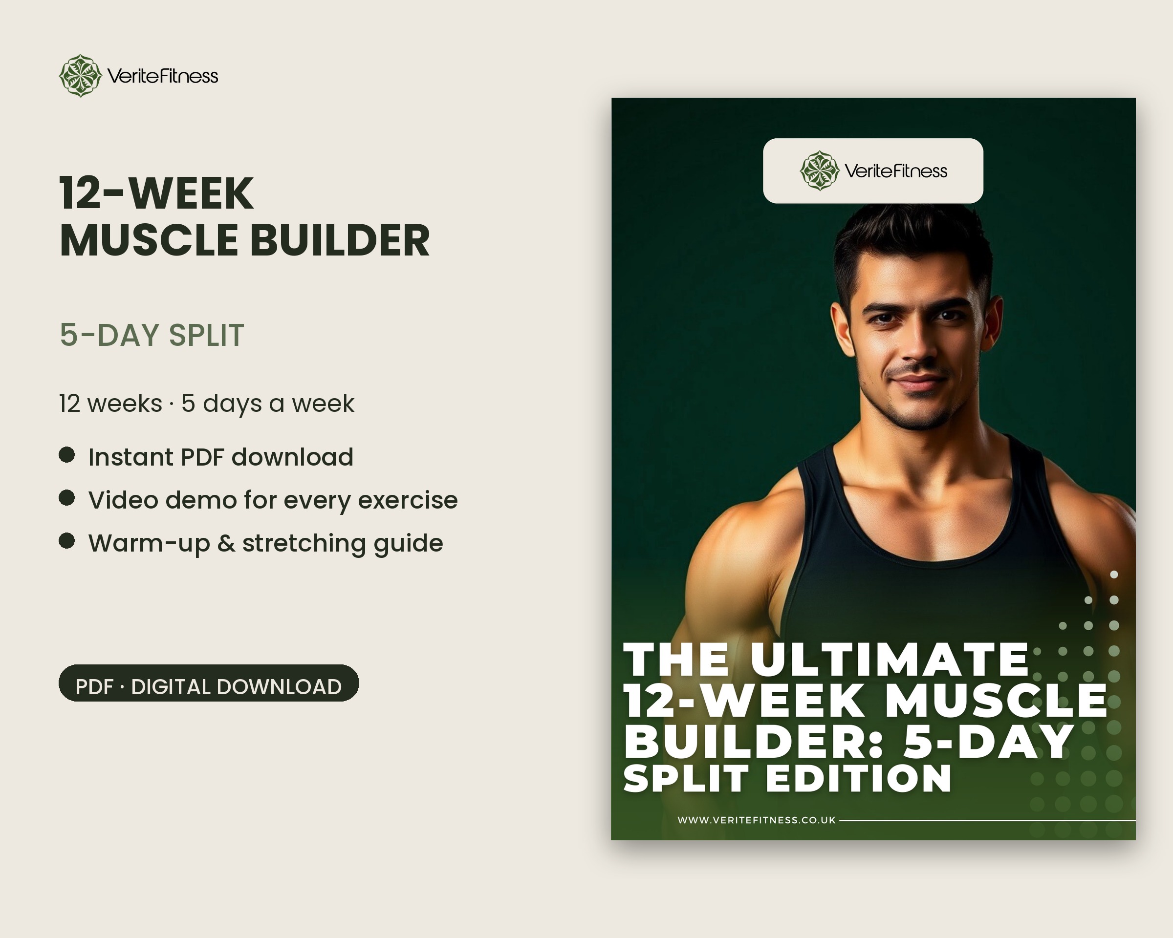 Vérité Fitness 5-Day Split 12-week muscle builder programme