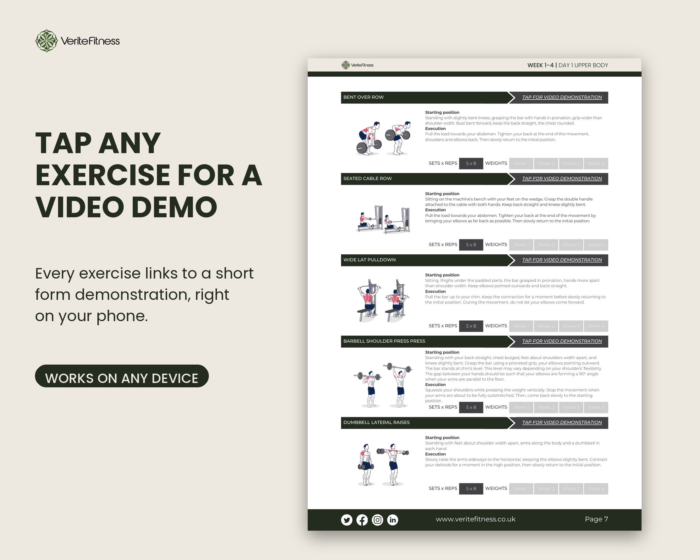 Longevity programme with a video demonstration for every exercise
