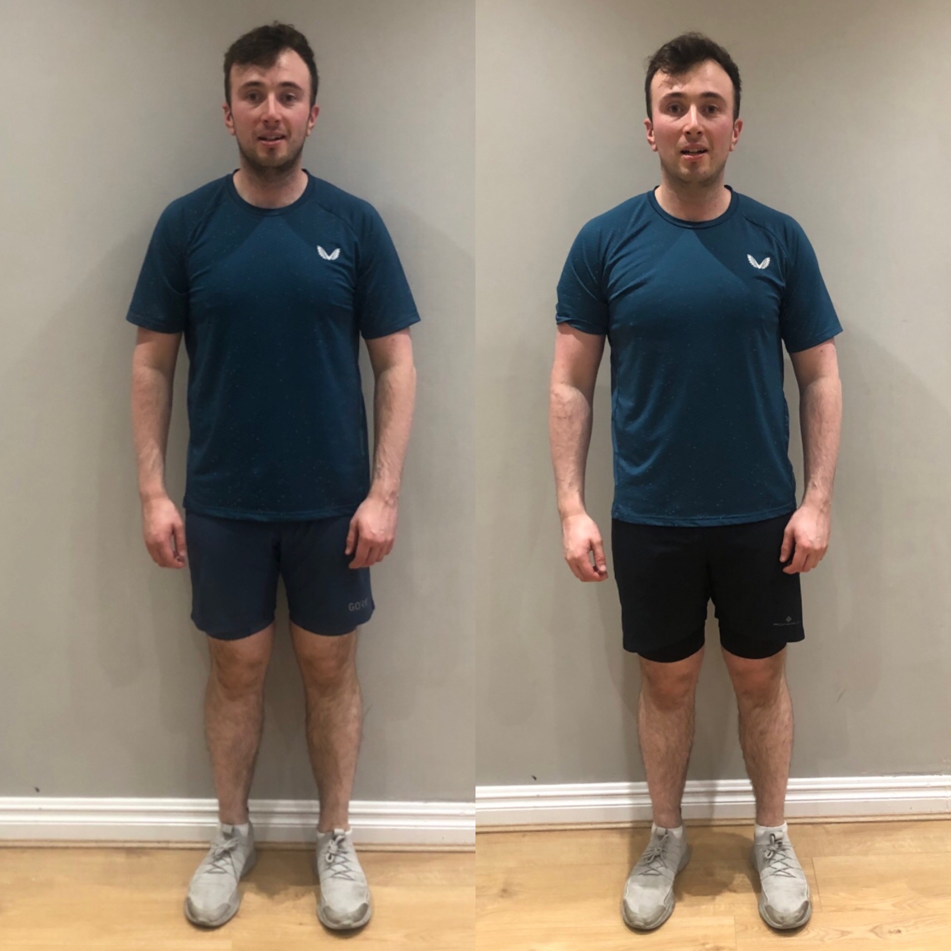Verite Fitness client transformation — Lean muscle building