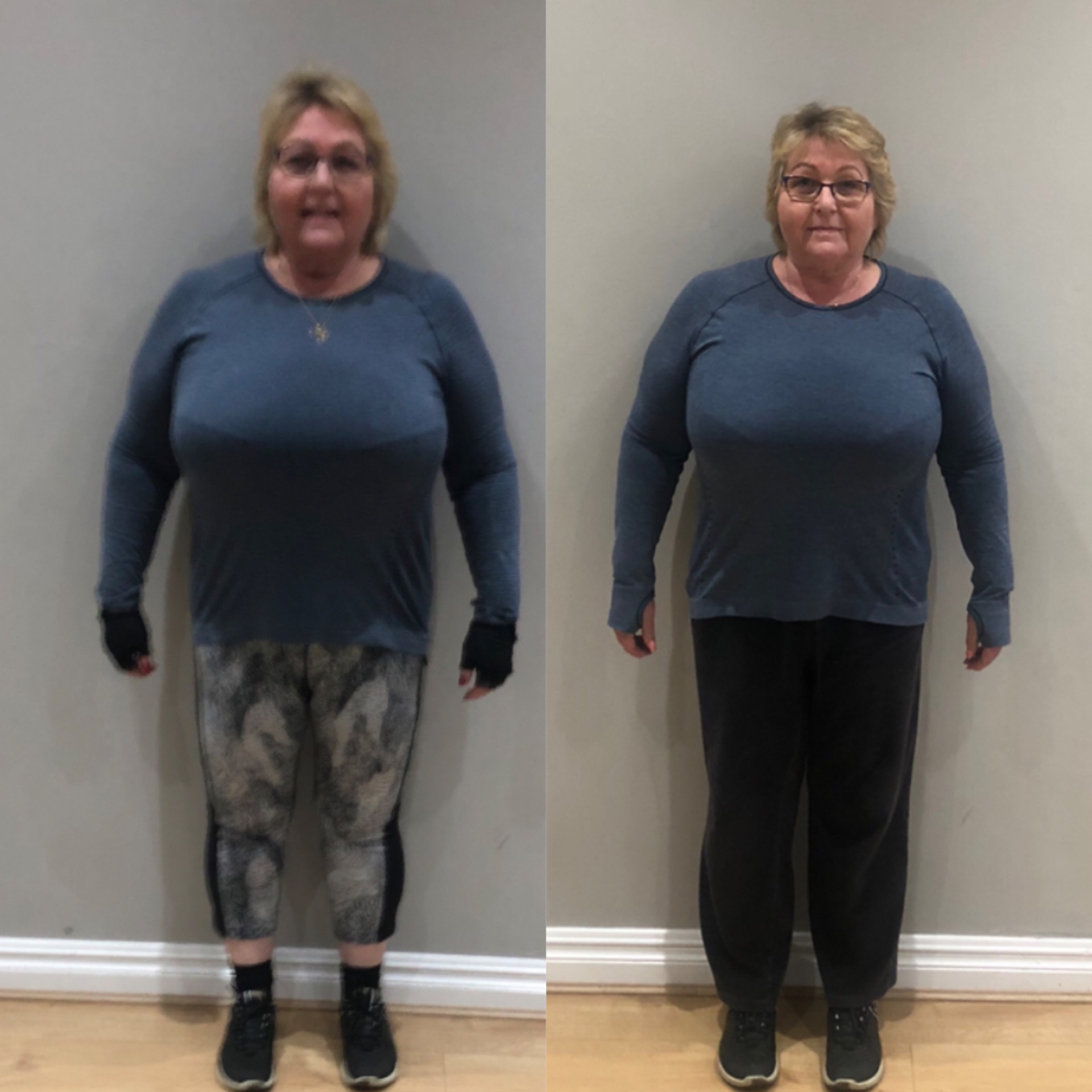 Verite Fitness client transformation — Weight loss journey