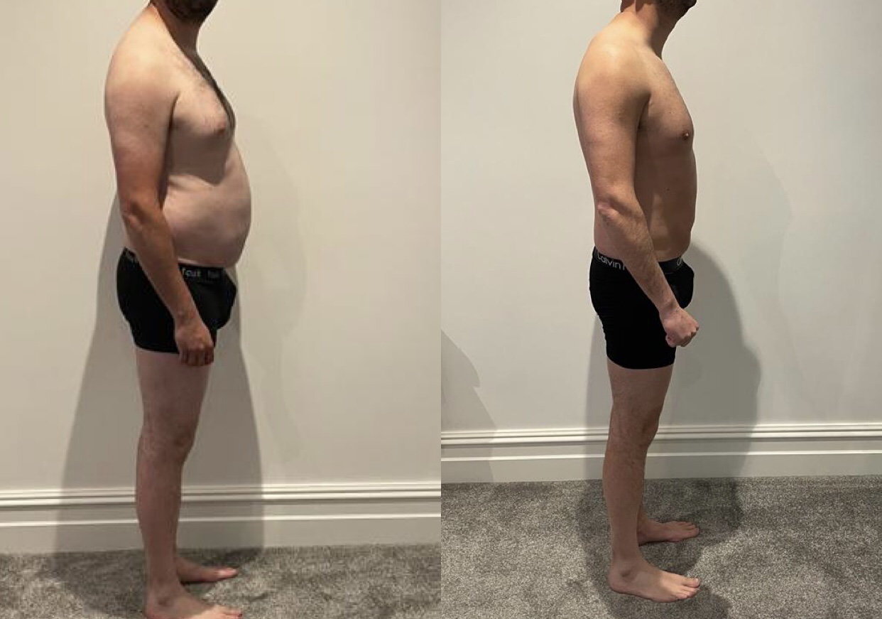 Verite Fitness client before and after transformation