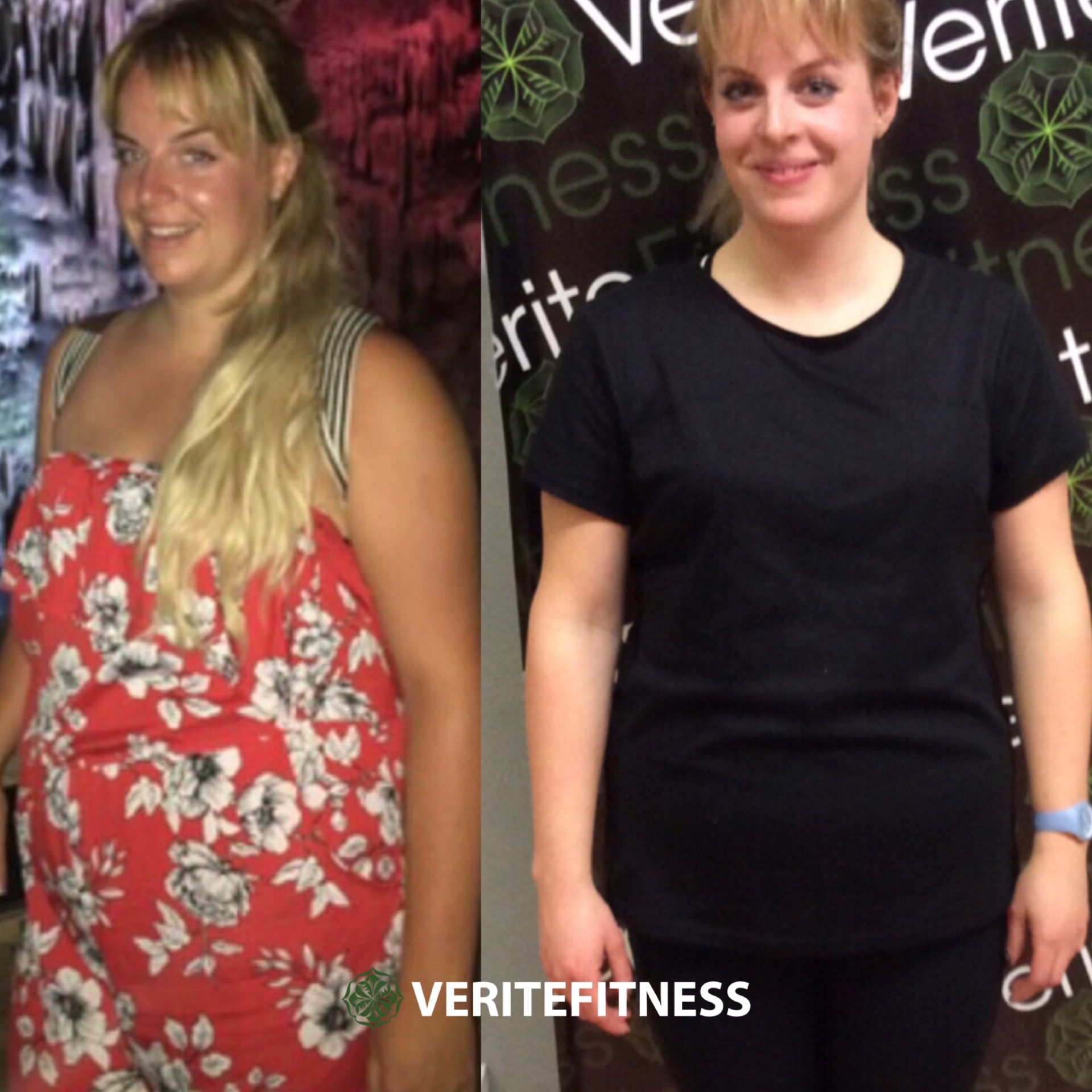Verite Fitness client transformation — Weight loss & confidence