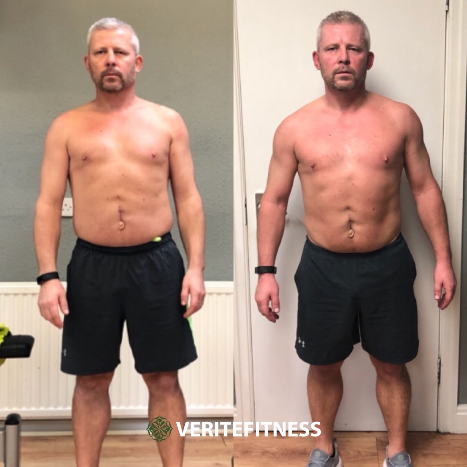 Verite Fitness client transformation — Lean muscle & definition