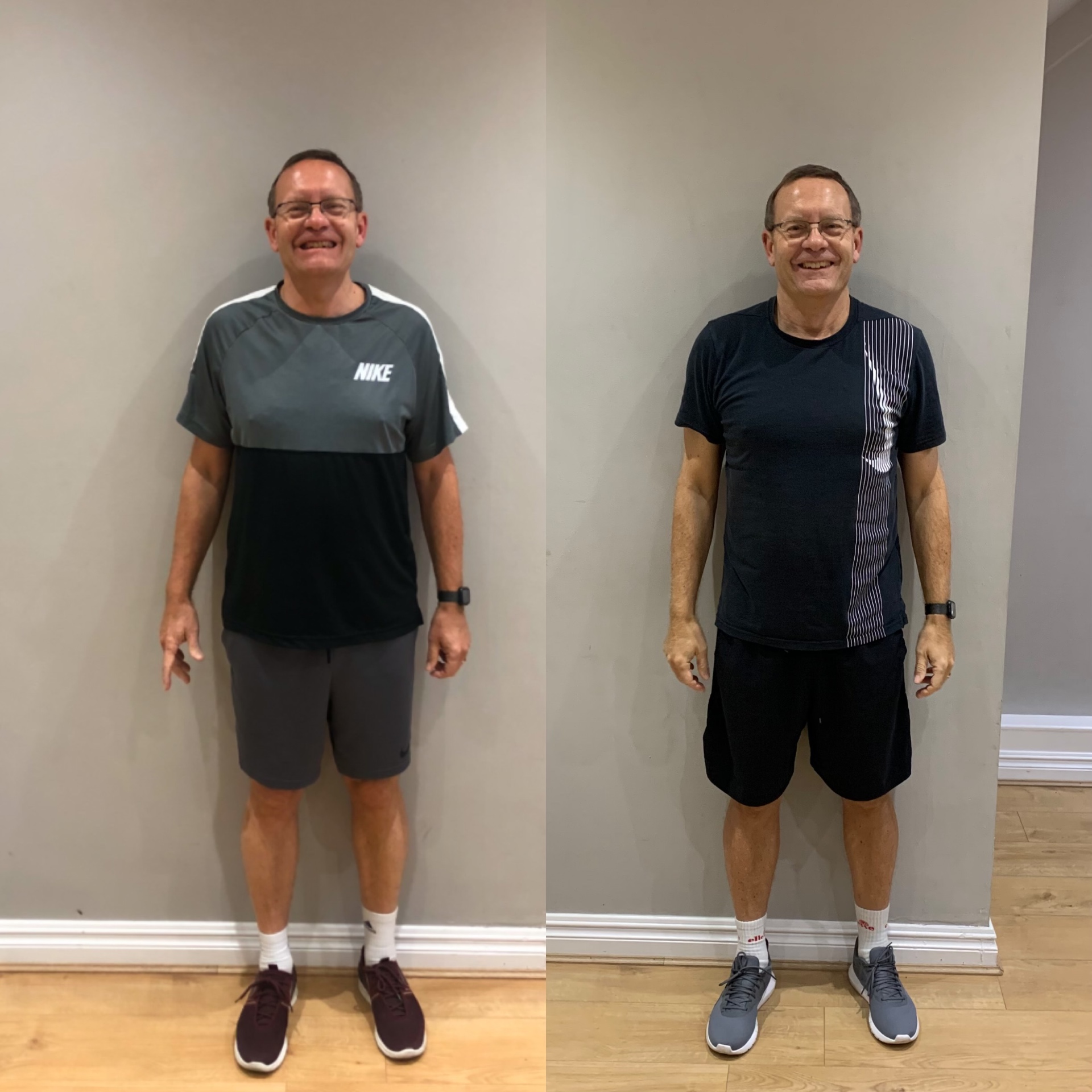 Verite Fitness client transformation — Fat loss & better posture