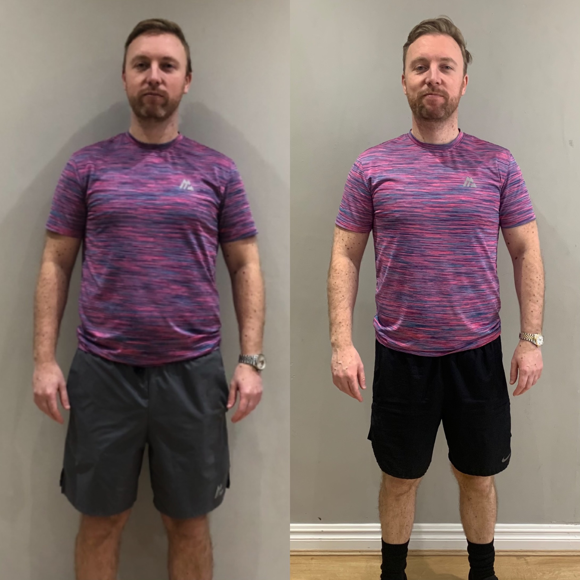 Verite Fitness client transformation — Body recomposition