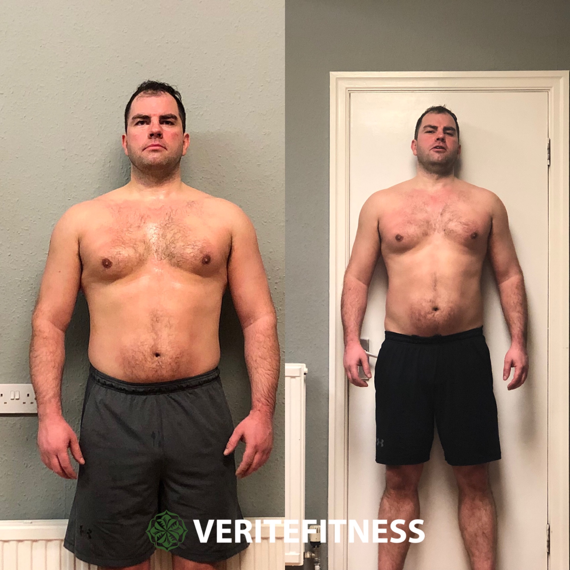 Verite Fitness client transformation — Fat loss & muscle gain
