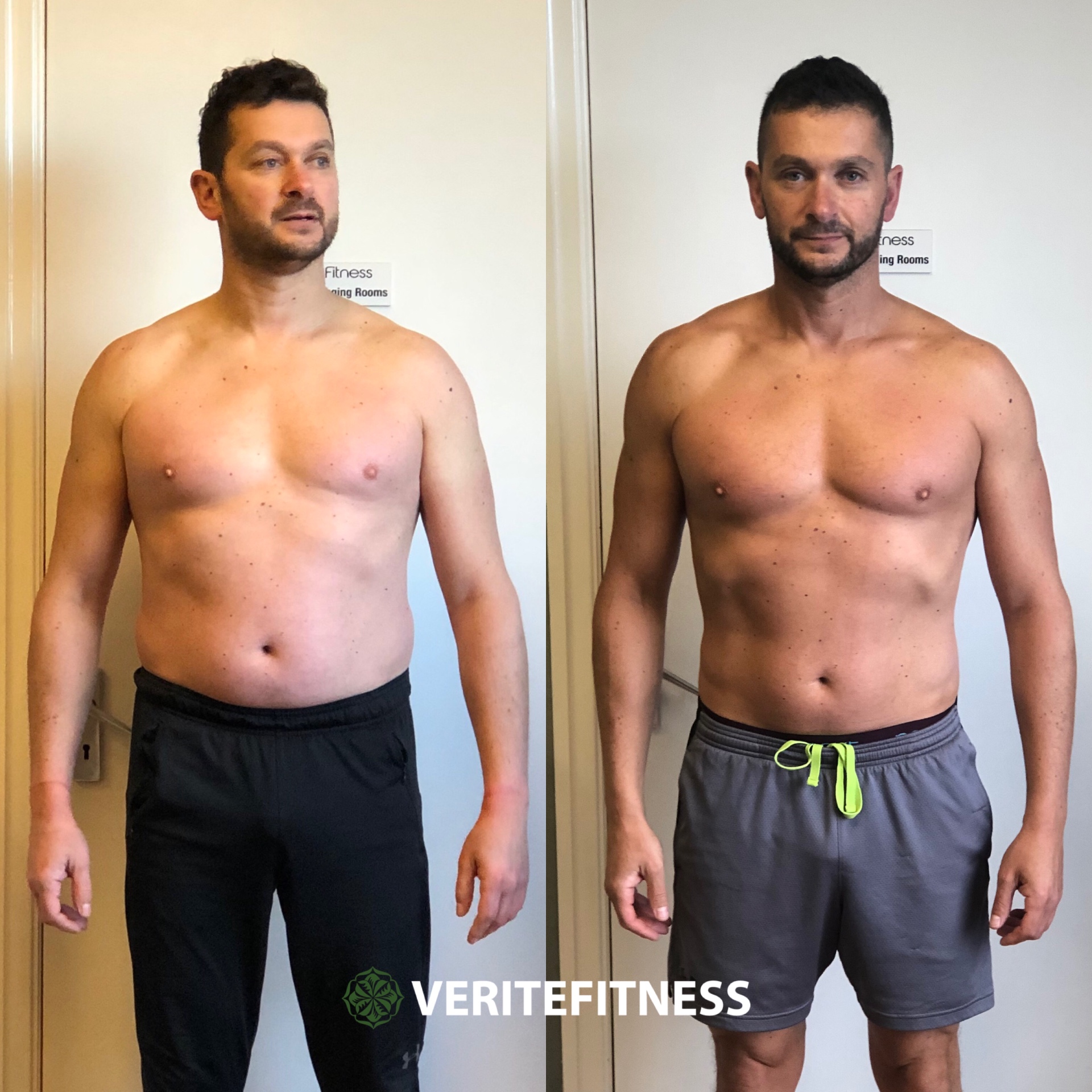 Verite Fitness client before and after transformation